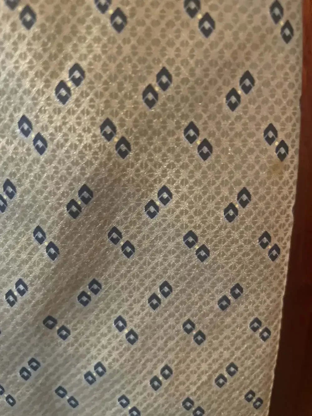 Nautica Men's Tan Geometric Silk Necktie